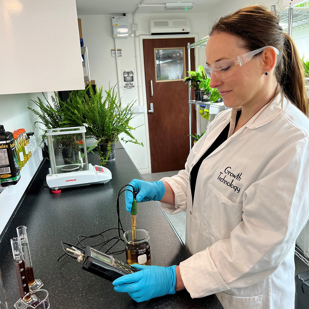 Eleni at Growth Technology lab in Somerset